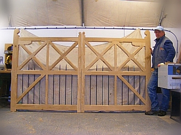 Security gates, classic style, steel rods, timber gates, farm gates, 